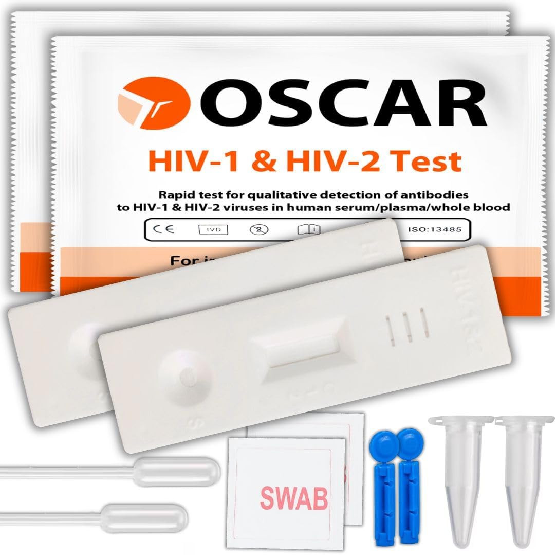 Oscar HIV1 & HIV2 Rapid Home Self-Test Kit (Pack of 2)