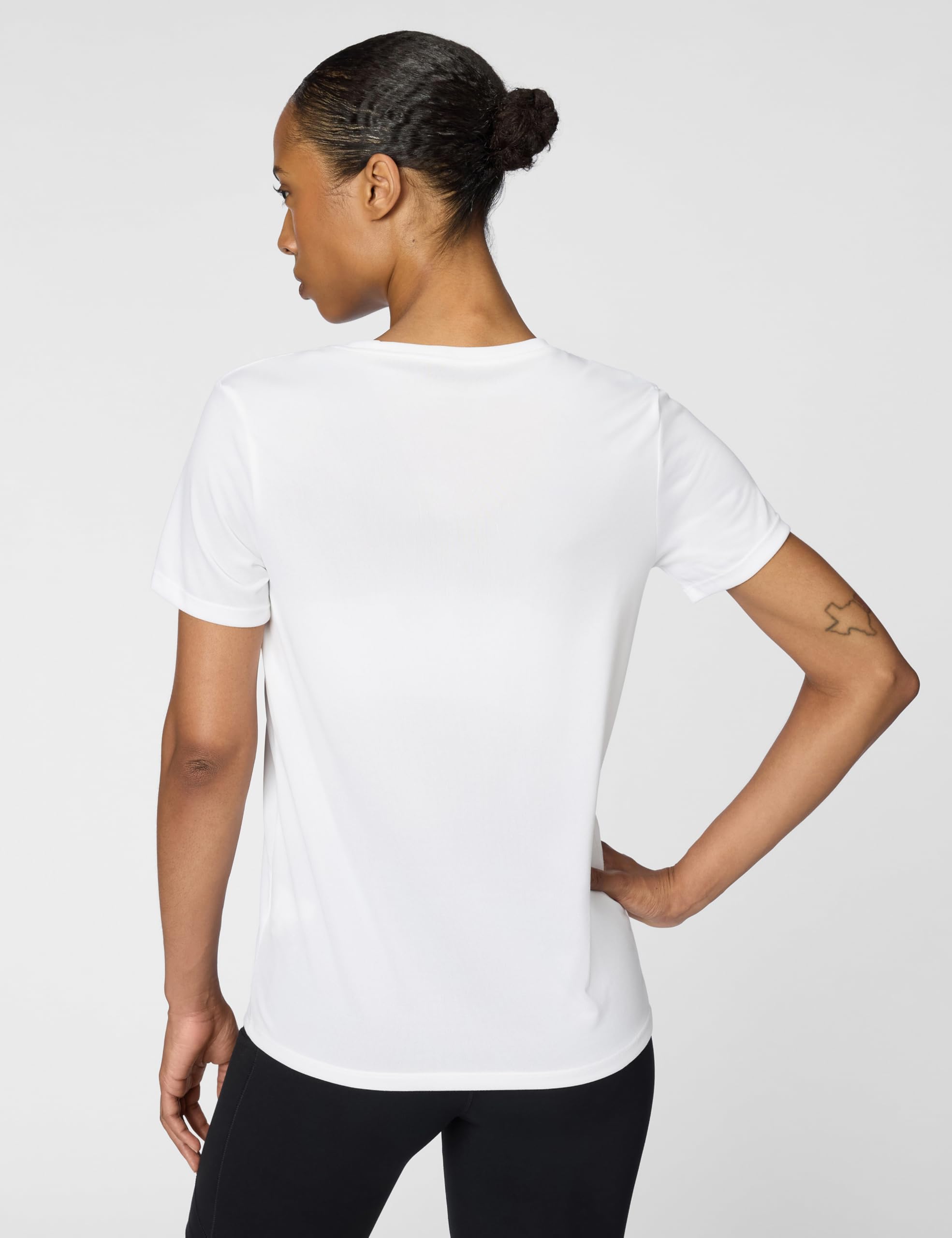 Nike Women's Dri-Fit RLGD LBR T-Shirt, X-Mały, Biały/Szary Fog/Particle Szary