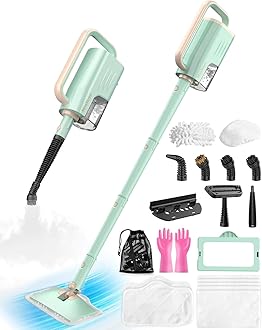 Steam Mop Cleaner Safe High-temp for Deep Cleaning, Lightest Detachable Floor Steamer with 2 Steam Mode 3 Adjustable Level Heavy Duty Powerful Handheld Steam Cleaner for Hardwood & Laminate Tile Grout