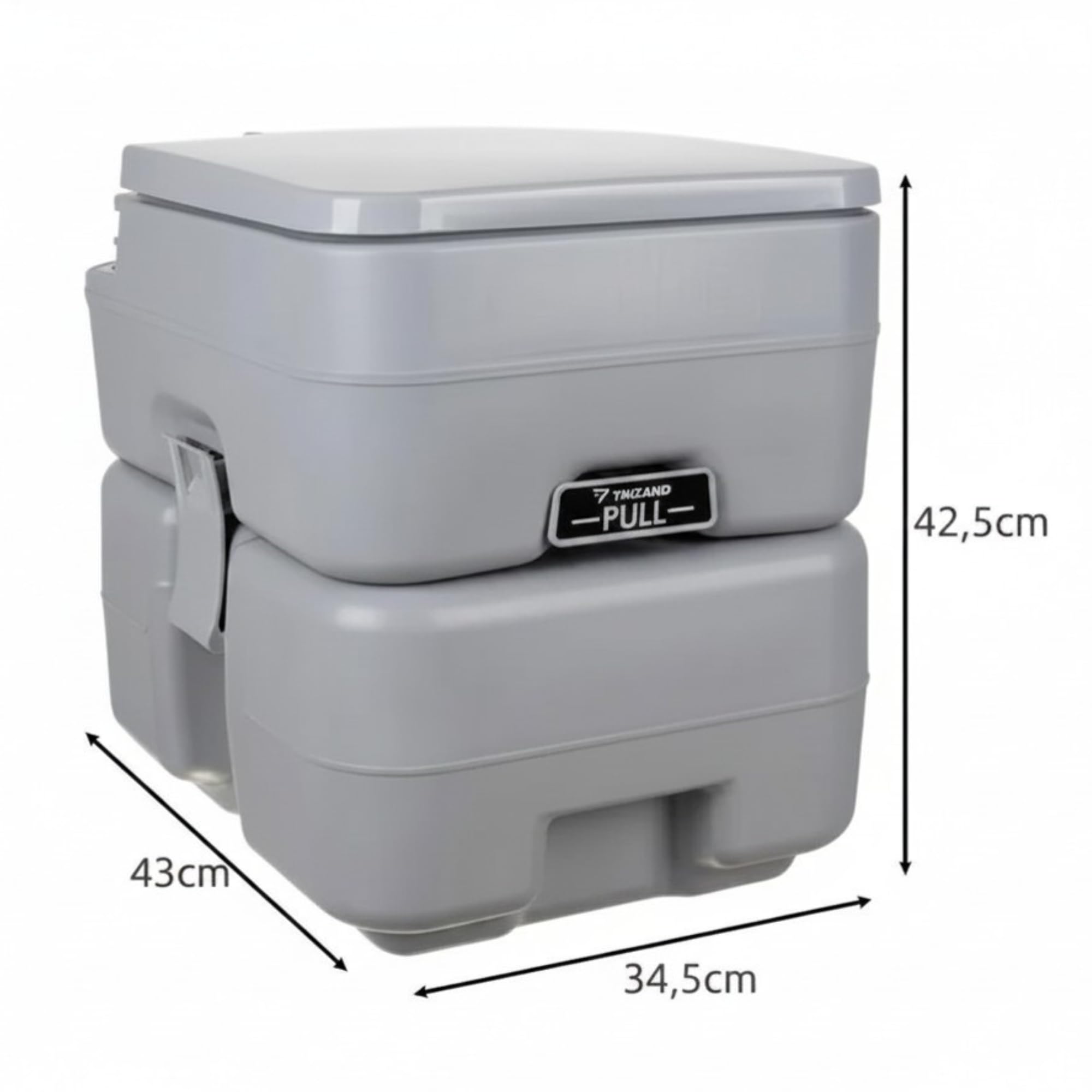 Campingtoilette Tragbare Toilette 20L + 12L, bis 150 kg! Chemietoilette Mobile WC Camping WC Reisetoilette Porta Potti Wohnmobil Wohnwagen Bootsfahrten Ausflüge Festival Grau