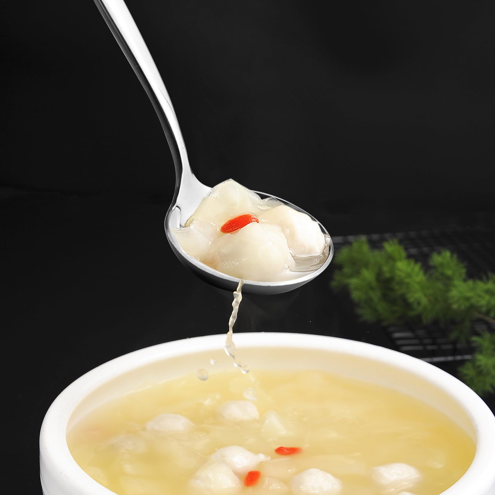 Edelstahl Sauciere Suppenkelle Saucenkelle Löffel 8 Stück