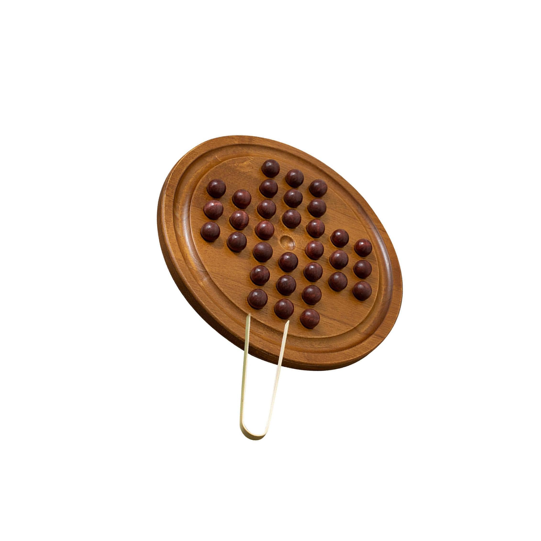 Classico gioco da tavolo indiano in legno solitario, attività divertente e coinvolgente, stimola le capacità di pensiero, migliora la pazienza e la