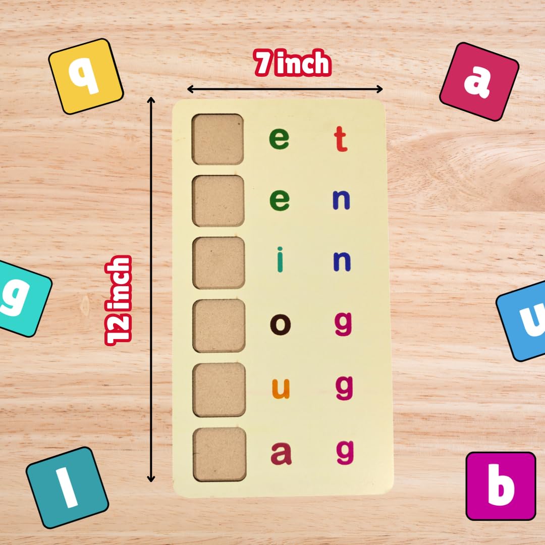 Sakuya Hands-On Phonics Kit for Kids | Games for Kids | Letter and Spelling Game | Durable Letter Tiles | Early Development Game, and Engaging Cognitive Development Activities 4