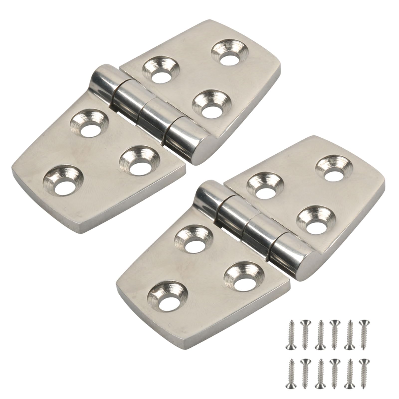 Henygen Style2 2Pcs Heavy Duty Cast 316 Stainless Steel Hinges For Boat Hatches And Cabin Doors 76Mm X 38Mm Stainless Ship Hinge