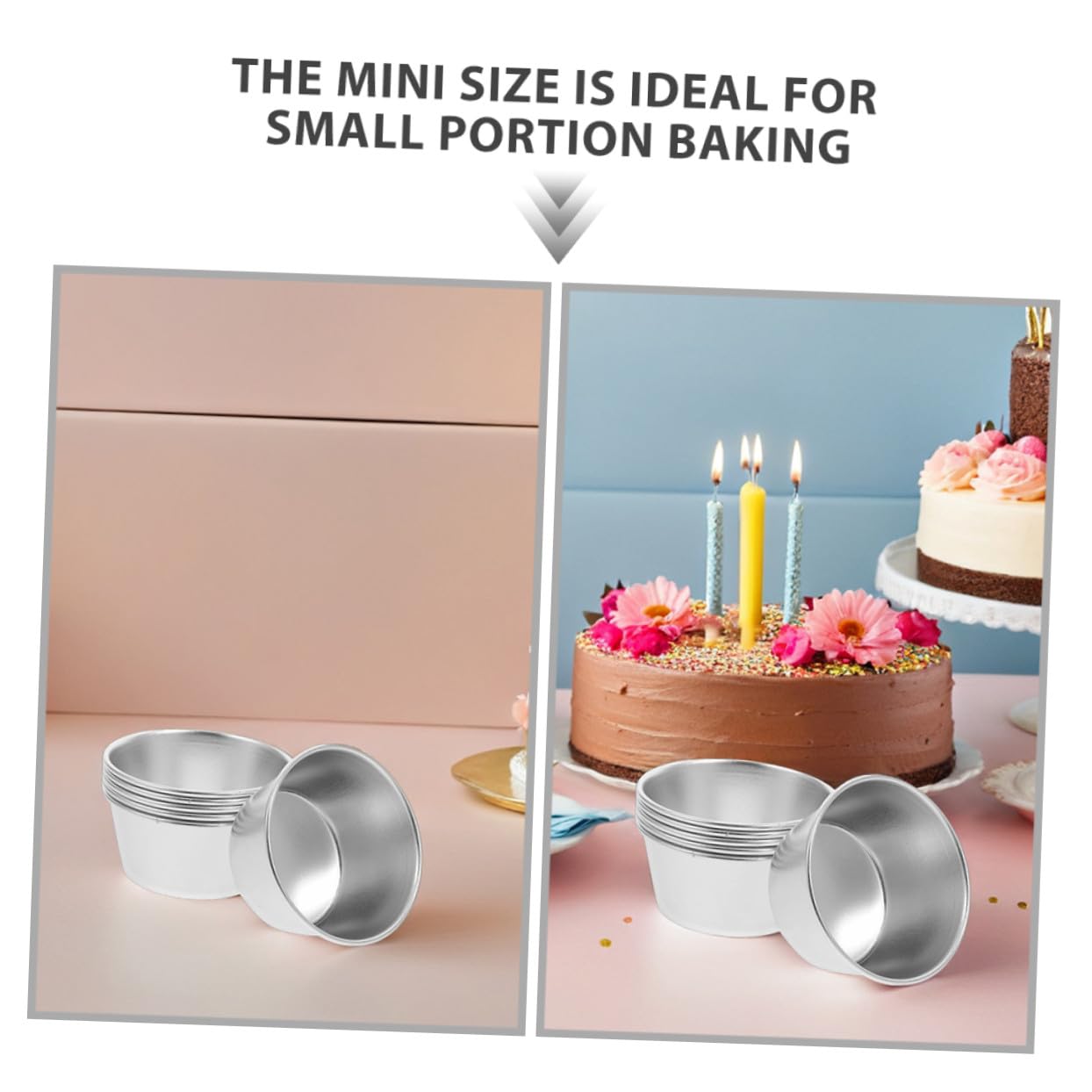 COLLBATH 8 piezas Moldes para Tartaletas Mini Moldes para Cupcakes Antiadherentes de Acero al Carbono Muffins y Postres para Hornear Tartas y Dulces Pequeños Fiestas y Navidad