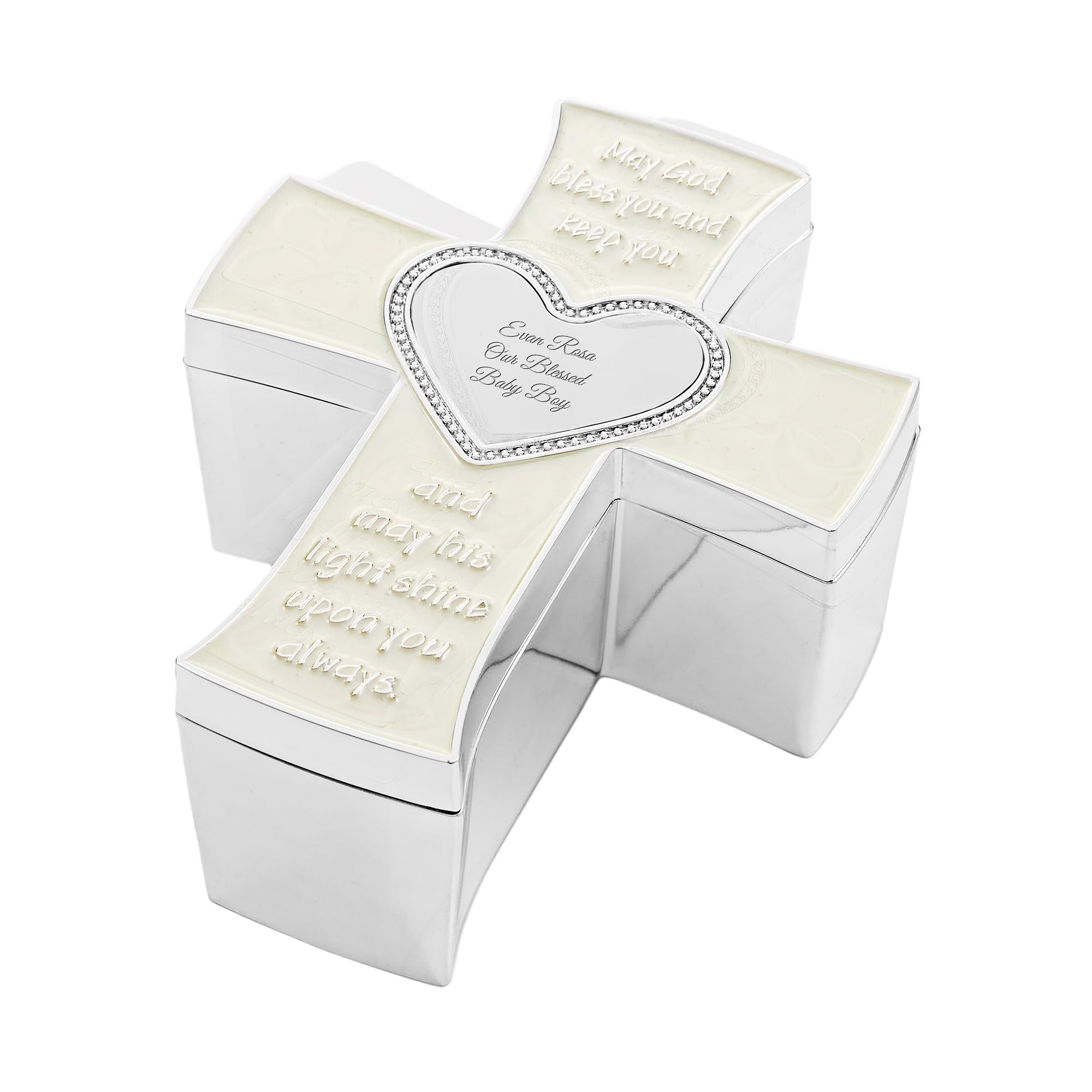 THINGS REMEMBERED Engraved Cross-Shaped Keepsake Box (Free Customization)