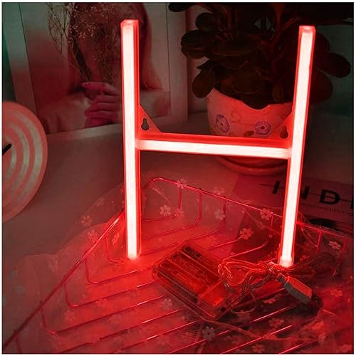 Miniatura 2 de Letrero de neón, letras de neón, letras del alfabeto de neón iluminadas, letras con luces LED, letras de marquesina iluminadas, batería USB, color