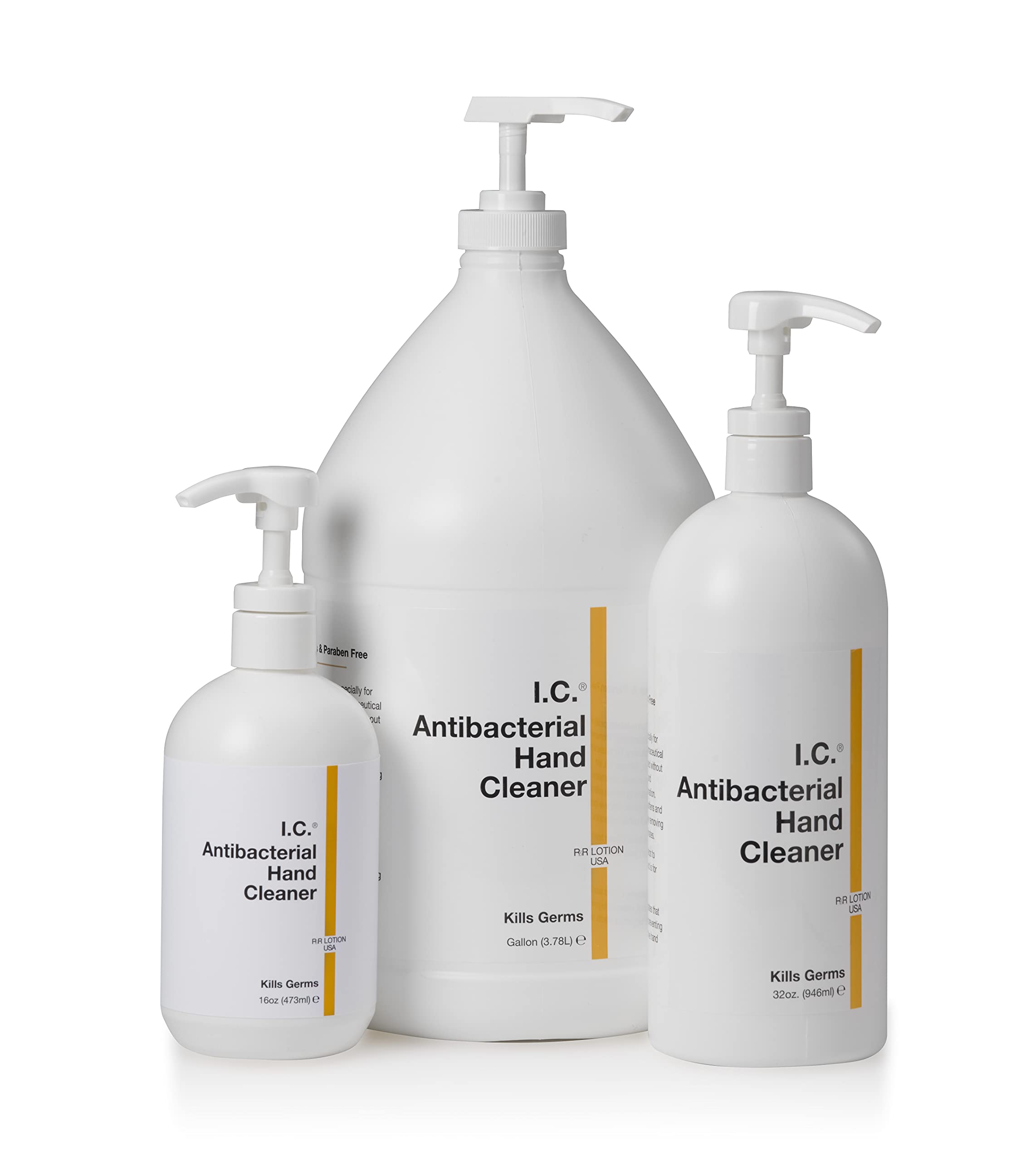 I.C. Antibacterial Hand Cleaner Kills 99.99% of Germs and Removes Dirt Grease and Grime 32oz