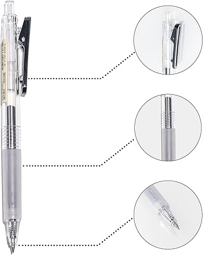 Miniatura 4 de Bolígrafos retráctiles de 0.38, ultra micro punto 0.015 in, tinta negra, 5 unidades, bolígrafo de punta ultra fina de tinta de gel, 235D5