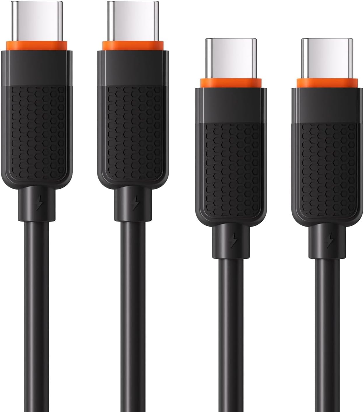 USB-C to Lightning Cable [Apple MFi Certified], Silicone iPhone Fast Charging Cord, Soft & Tangle-Free Charger for iPhone 14/13/12/11, SE, iPad, AirPods - 3 Ft (C to C, Black)