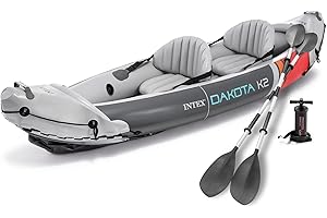Intex Dakota K2 Adult Blow Up Kayak for Lakes and Rivers
