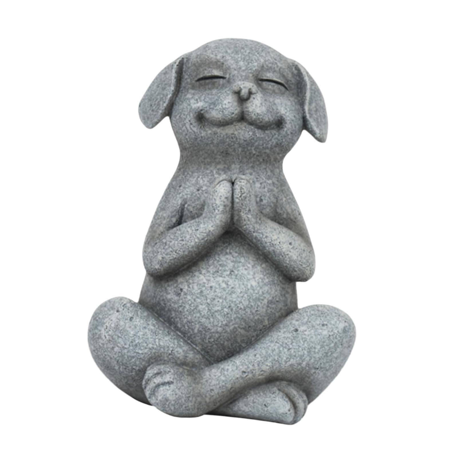 Statuetta Decorativa da scrivania - Statua Artistica, Statua di Cane in Meditazione, Scultura di Animali, Statuetta da Tavolo a Forma di Cane, Regalo per Il Soggiorno, Ornamenti in Resina a Forma di
