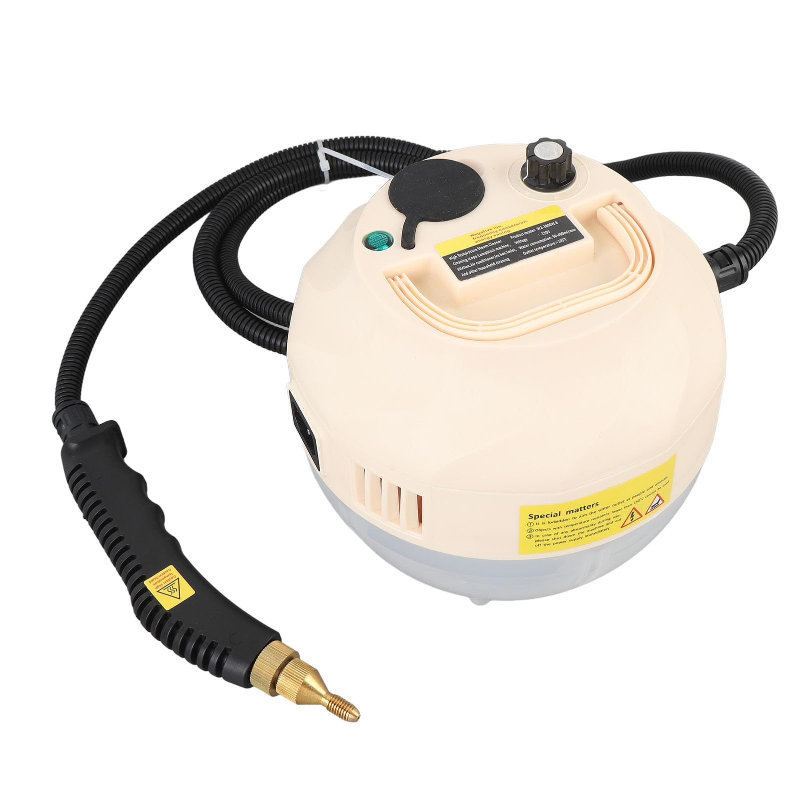 Dioche Home Steam Cleaner, Portable Handheld Steam Cleaner 1500W 15s Fast Heating for Kitchen Bathroom Tile with 3 Brush Head (US Plug 110V)