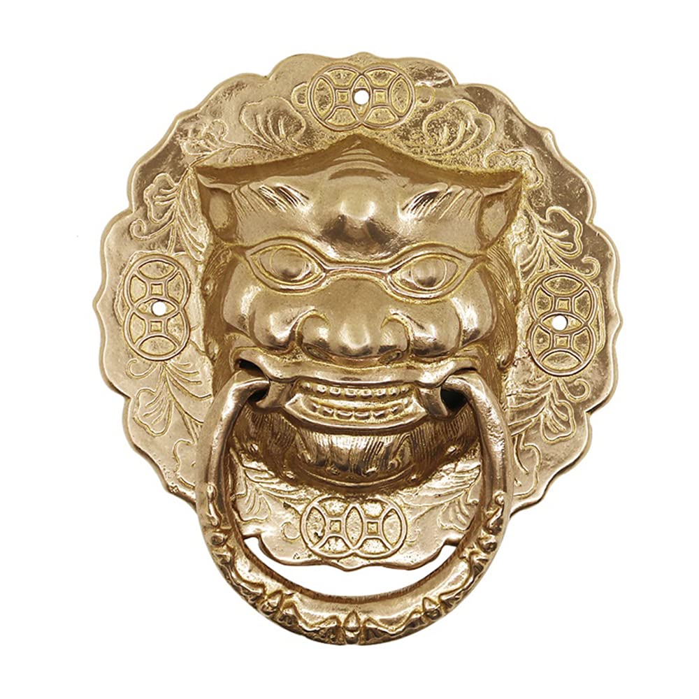 Battente Porta Ad Anello In Ottone Lucido - Classico Design Per Porte D'Ingresso E Mobili - Foto 9