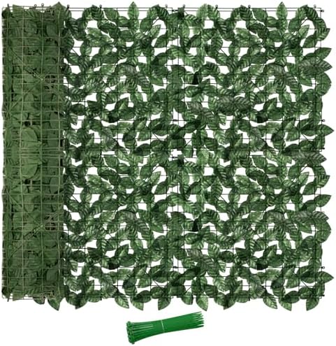 Artificial Ivy Privacy Fence Screen,120"x40" (33.3SQFT) UV-Anti F...