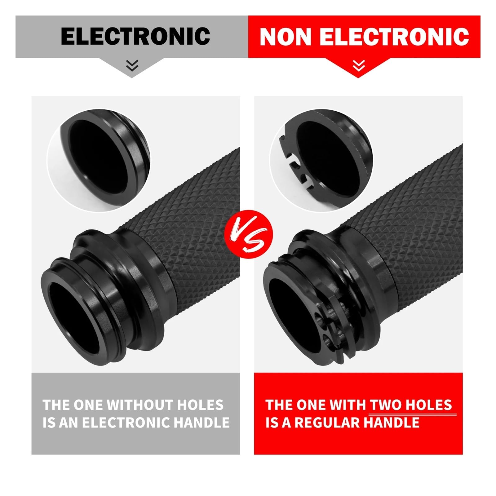 Manopole Elettroniche Per Moto 1''25mm Manopole Nere Per Manubrio Per Har&ley Touring Ultra Limited Street Glide Softail FLS Dyna Manopole manubrio