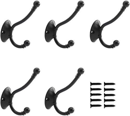 Miniatura 1 de Ulifestar Paquete de 5 ganchos de metal para colgar abrigos, toallas, llaves, plantas, bolsas de ropa, impermeables, rústicos, para garaje, cocina,