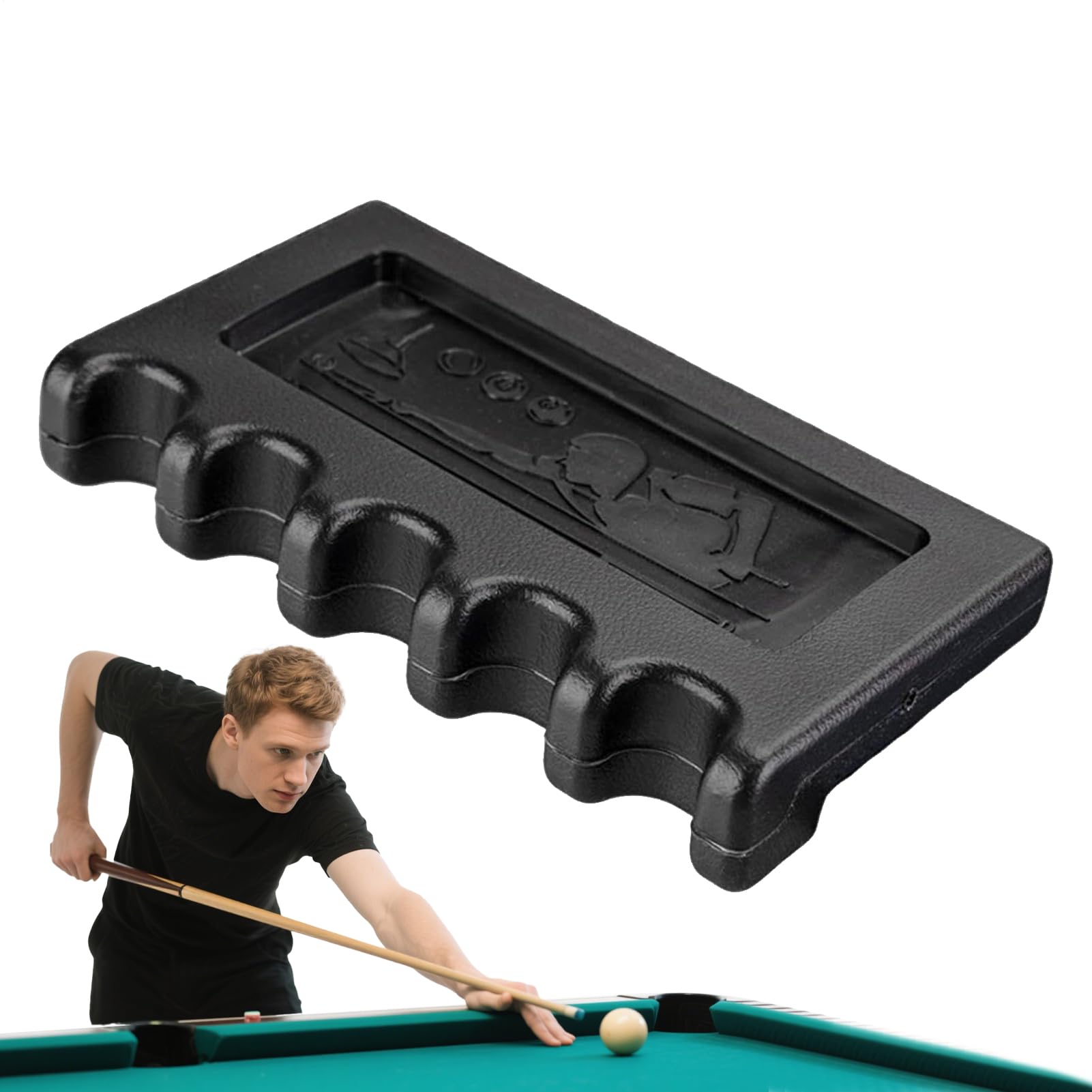Soporte para tacos, soporte para tacos de billar de 5 lugares que ahorra espacio, soporte duro y antideslizante para jugadores, entrenamiento, familiares, amigos, entusiastas