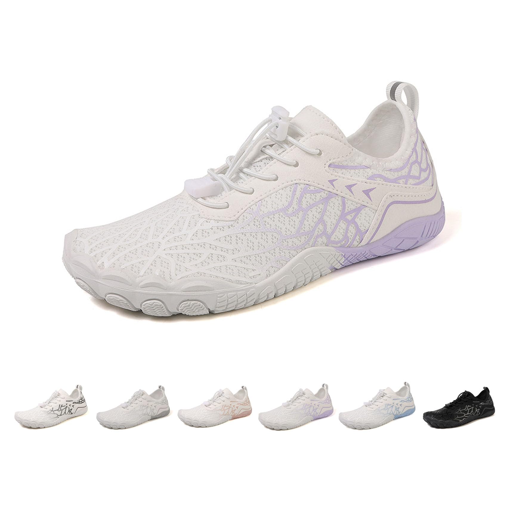 2025 New Barefoot Shoes for Women & Men - Hike Footwear with Wide Toe Box, Non-Slip, Comfortable & Breathable for Walking & Water Sports (Purple,41)