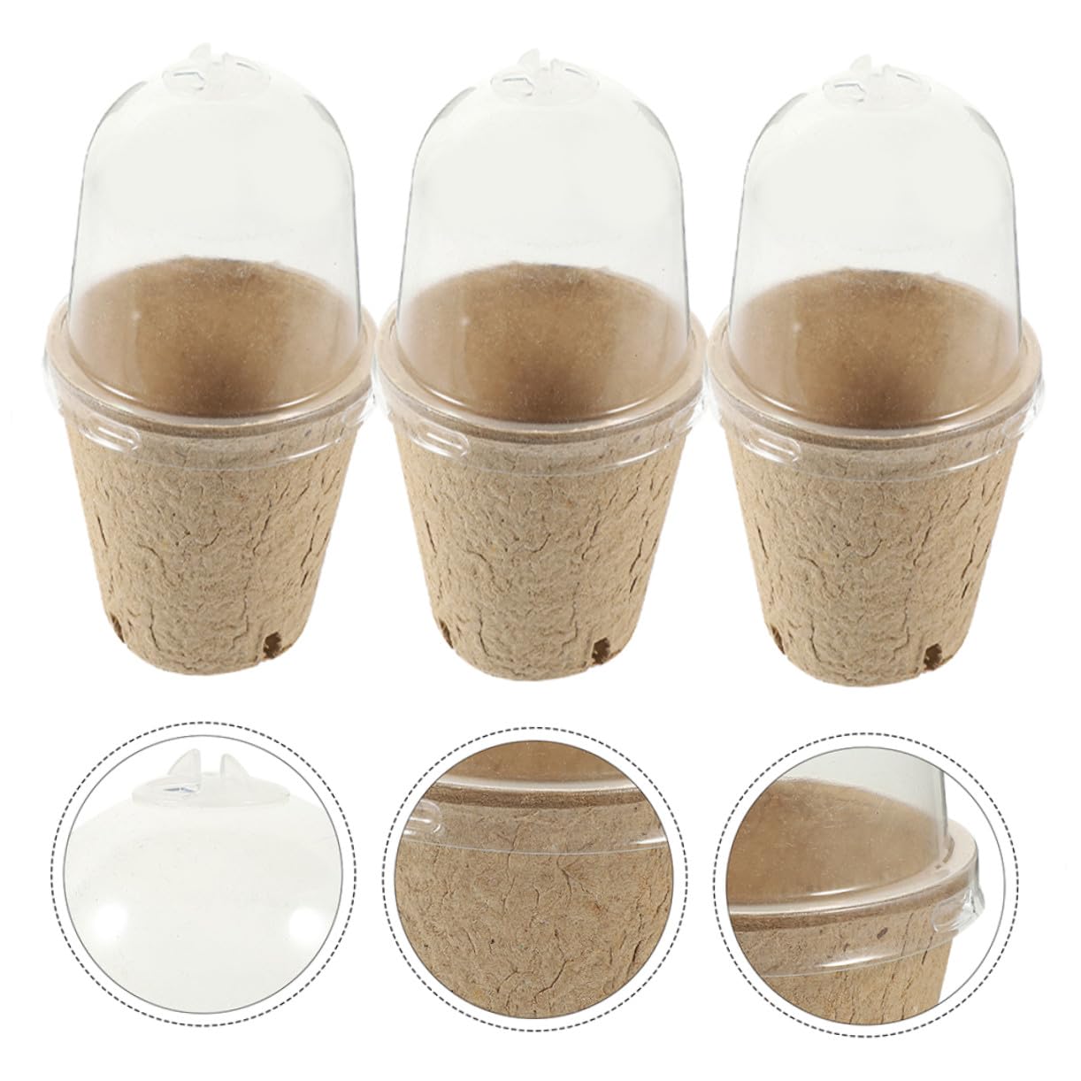 40 Pièces Pots de Semis Ronds Pâte de Papier Pots de Pépinière pour Démarrage de Semences Adaptés Culture Intérieure et Aux Projets Éducatifs