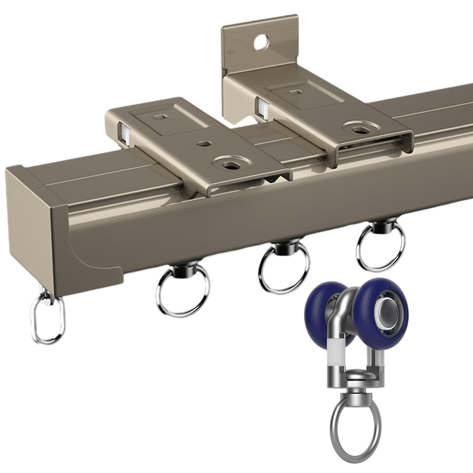 Aluminium ain Track Adjuble 0,56,0 m Ściana/dla ains & Idealny do RVsSlish Champagne h