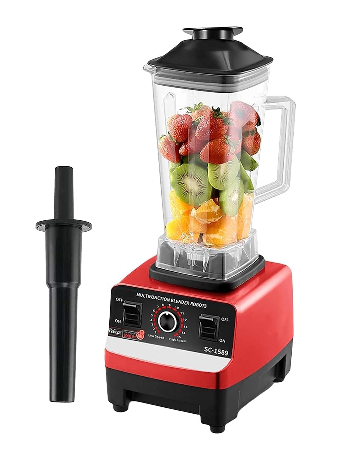 Professional/Commercial High Speed 25000RPM Multifunctional Blender, Mixer Grinder 2000W, 100% Copper Motor, Mixer Blender with 2 Ltr BPA Free Unbreakable Jar (Orange, 1 Jar)-image-4