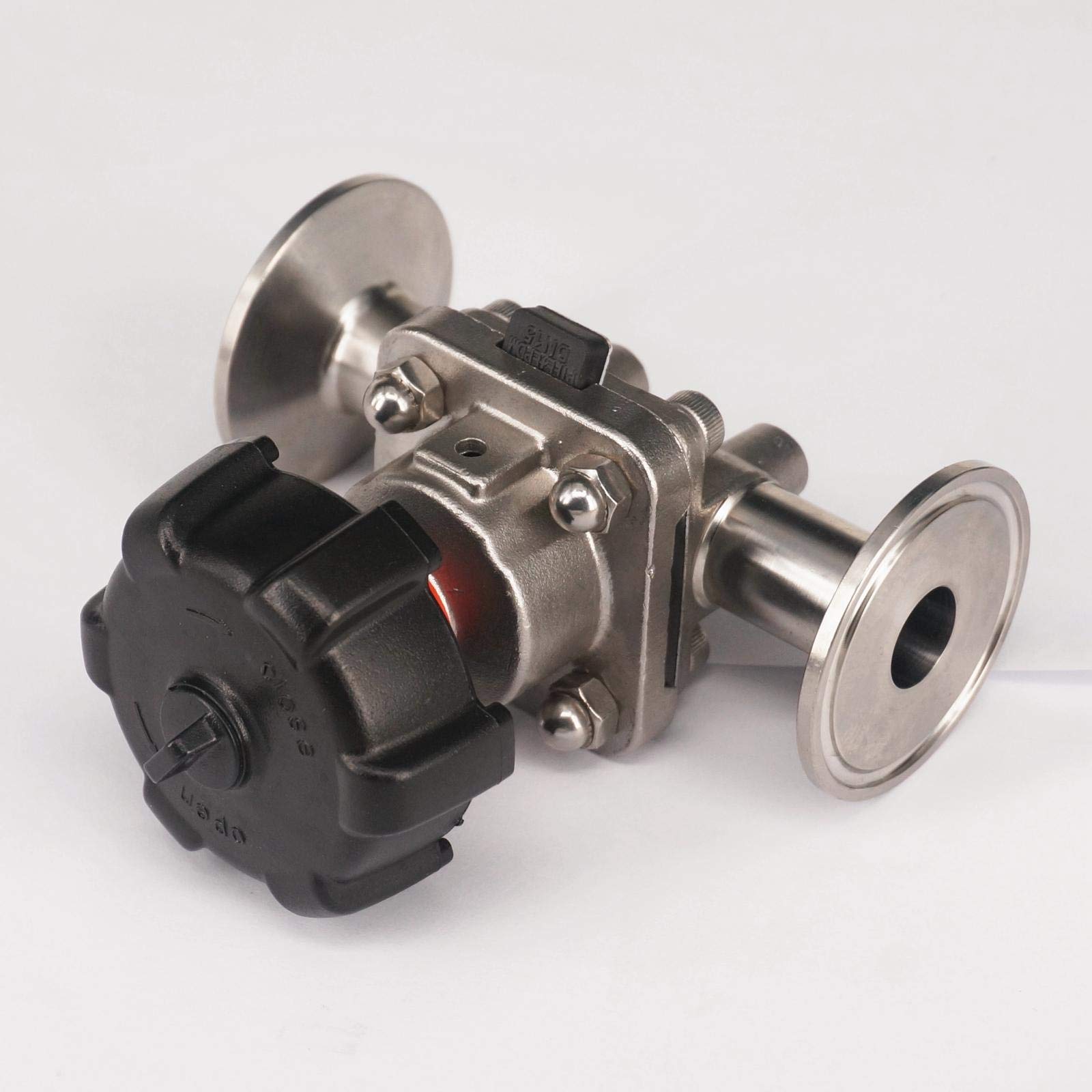 Válvula de diafragma de Triple Abrazadera de Acero Inoxidable 316 de 3/4" y 19 mm, 1,5" for Industrias alimentarias