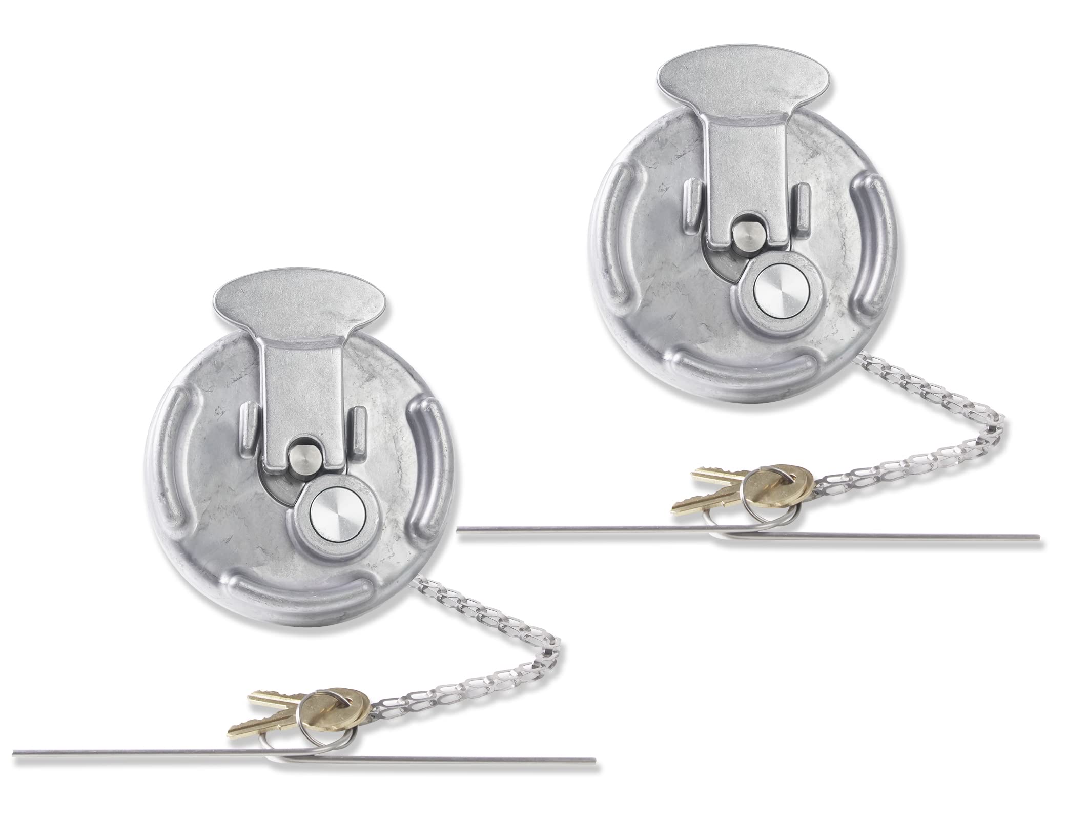 2 Pack Locking Diesel Fuel Cap Lever Style Compatible with Peterbilt 379 389 579 Semi Trucks 1972-2017, Truck Fuel Tank Locking Gas Cap Replace 11-04859-100, 572.1015, 600212