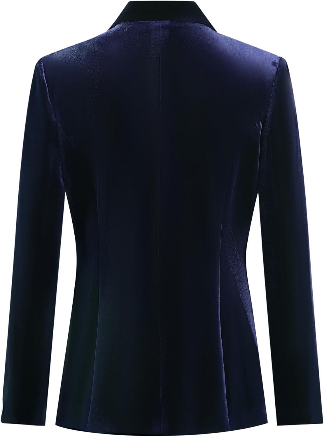 YUNCLOS Womens Velvet Blazer Jacket Slim Fit 1 Button Casual Lapel Office Dress Coat - Image 2