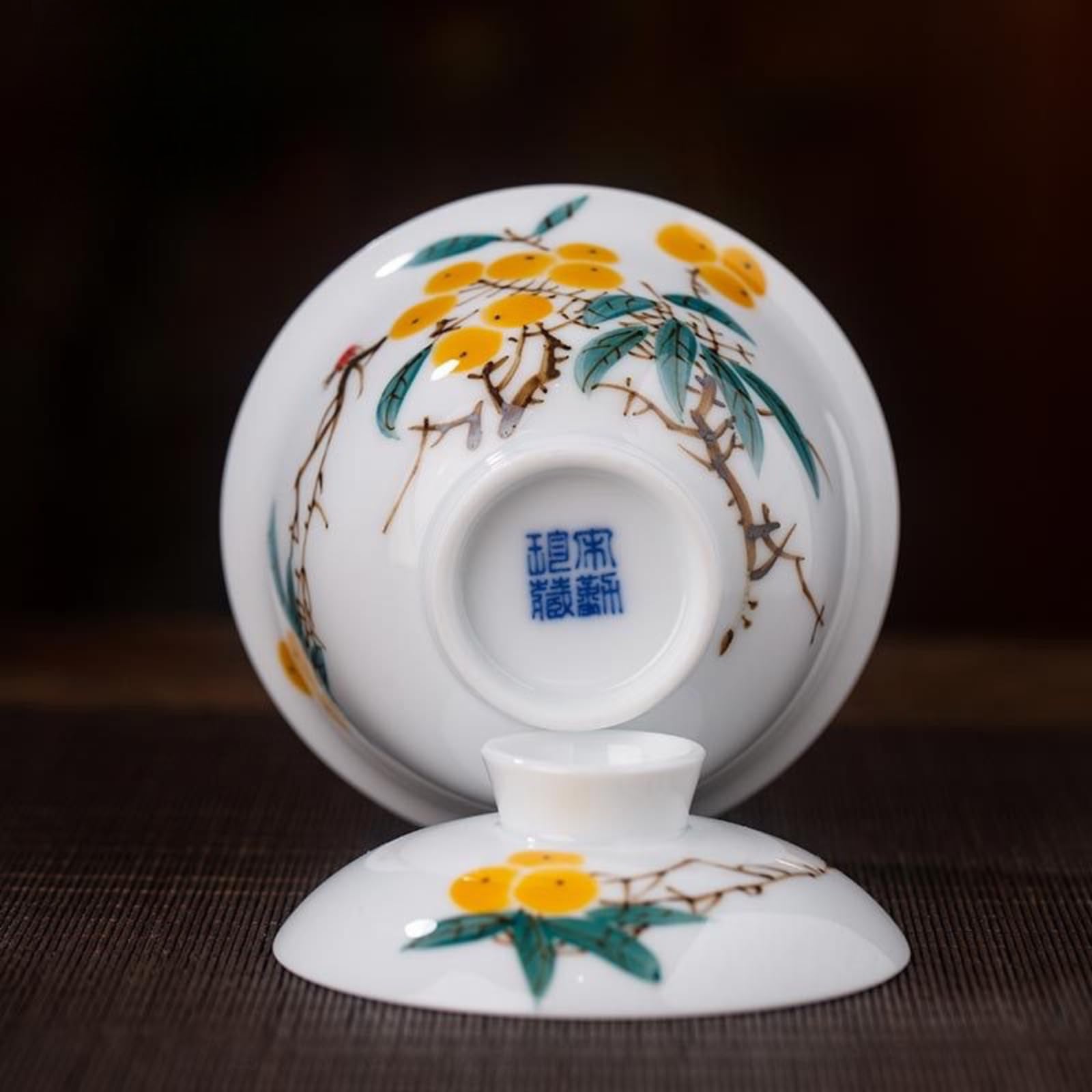 Jingdezhen Ceramiczne rękodzieło Gaiwan, 150 ml 140 g, ręcznie rysowana domowa żaroodporna miska do herbaty Kung Fu zestaw do herbaty