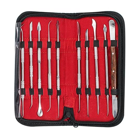 Stainless Steel Wax Carver Tools Clay Sculpting Carving Set Dental Sculpture Instrument with Case