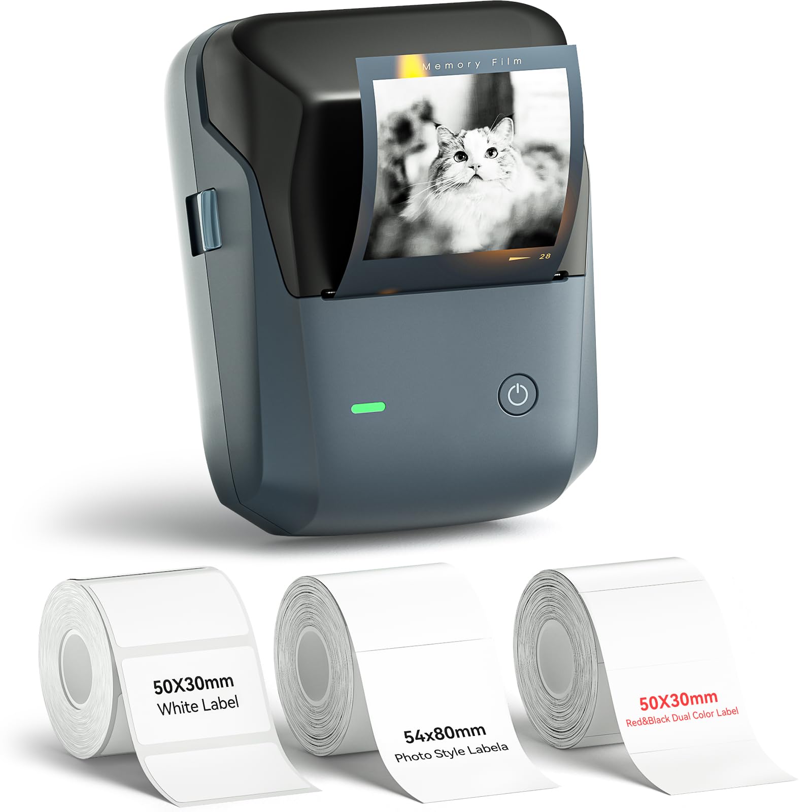 NIIMBOT B1 Pro Label Maker with 3 Labels, 300 DPI Thermal Label Printer