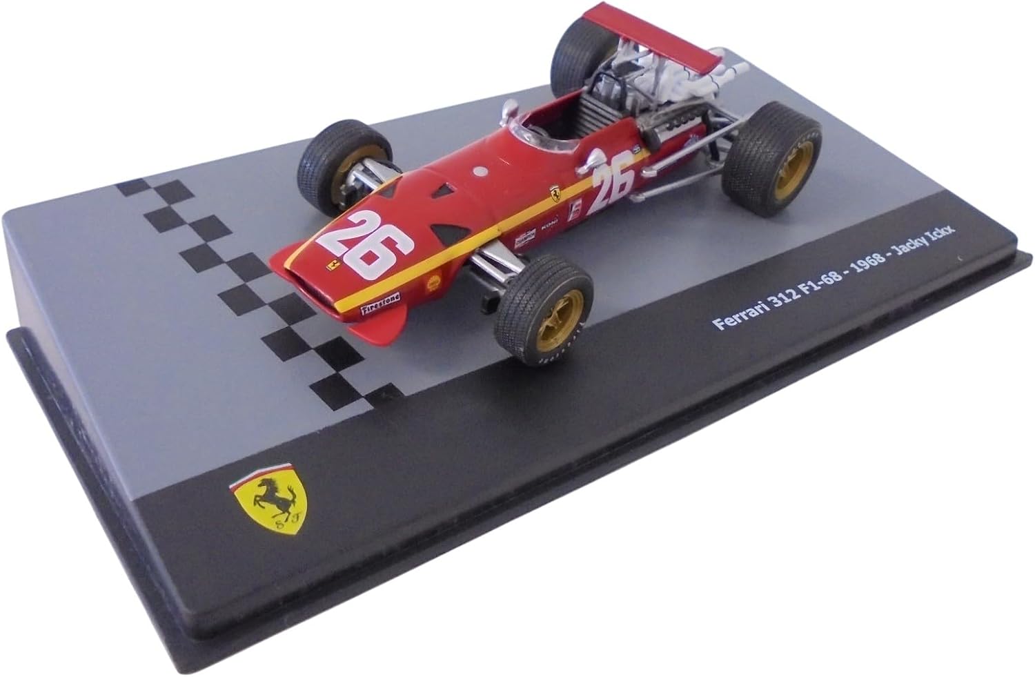 OPO 10 - Formula 1 car Compatible with Ferrari 312 F1-1968 Jacky Ickx Scale 1/43 - F1F40