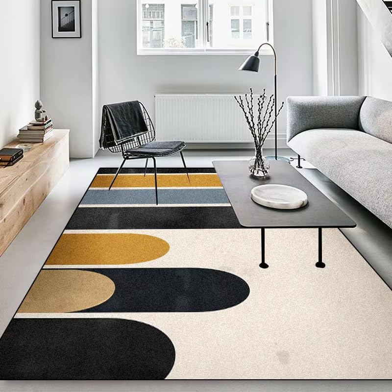 Nouveau tapis de salon géométrique et moderne avec grande surface décorative