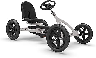 Berg Toys Buddy Gray Pedal Go Kart for Kids and Adults – Adjustable Ride On Toy for Ages 4-8 – Go Karts with BFR System, Go Cart for Kids and Adults Outdoor Pedal Car for Kids