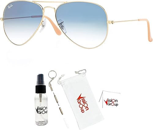 Miniatura 2 de Ray-Ban RB3025 - Gafas de sol de aviador de metal + paquete de accesorios de Vision Group