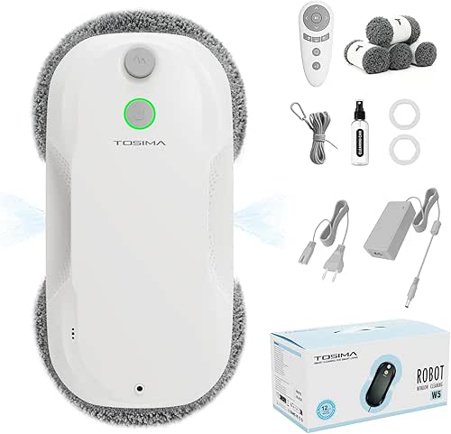 Tosima W5 Window Cleaning Robot, Dual Direction Auto-Spray Smart Window