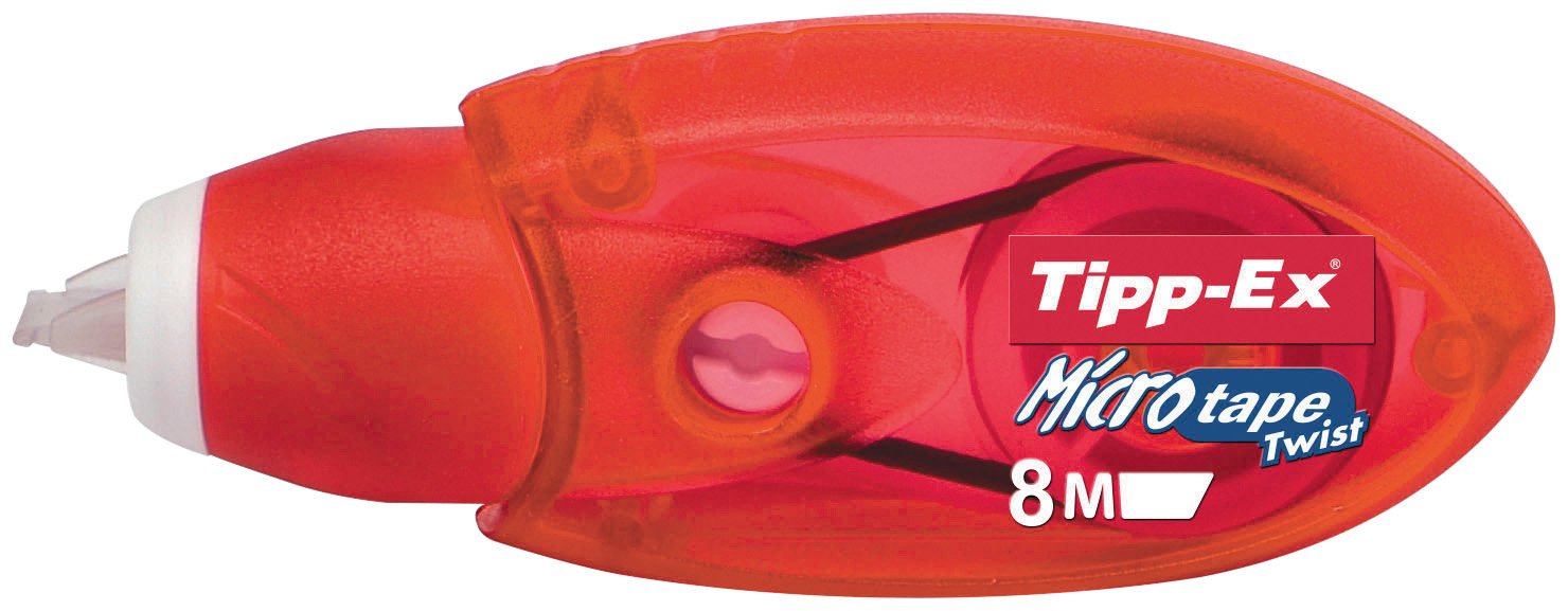 Tipp-Ex 8794321 Korrekturroller Micro Tape Twist mit drehbarer Schutzkappe, 60 bunte Korrekturmäuse im Bubble-Display, 8 m x 5 mm