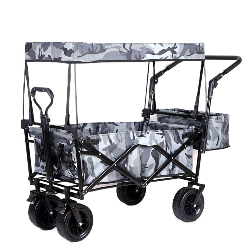 Chariot portable de jardin avec auvent pour partager de doux moments en plein air