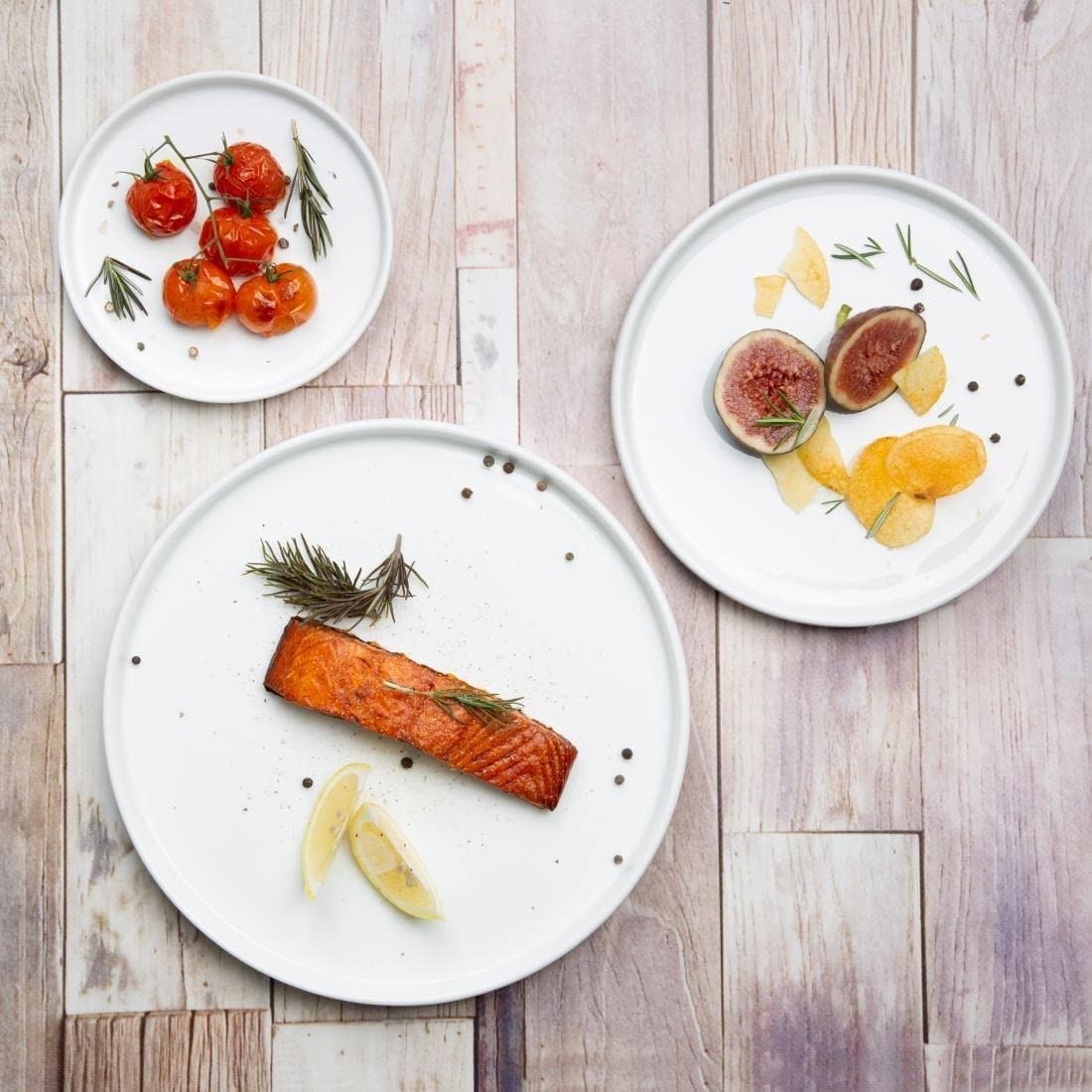 Olympia Whiteware Lot de 6 assiettes rondes plates 150 mm