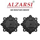 Alzarsi Speaker Wall Mount Stand - Bracket 2 Nos for M4 / M5 / 1/4'' x 20UNC Thread Hole/Keyhole Speakers - with Flexible Positioning Angle - Universal Type gallery image