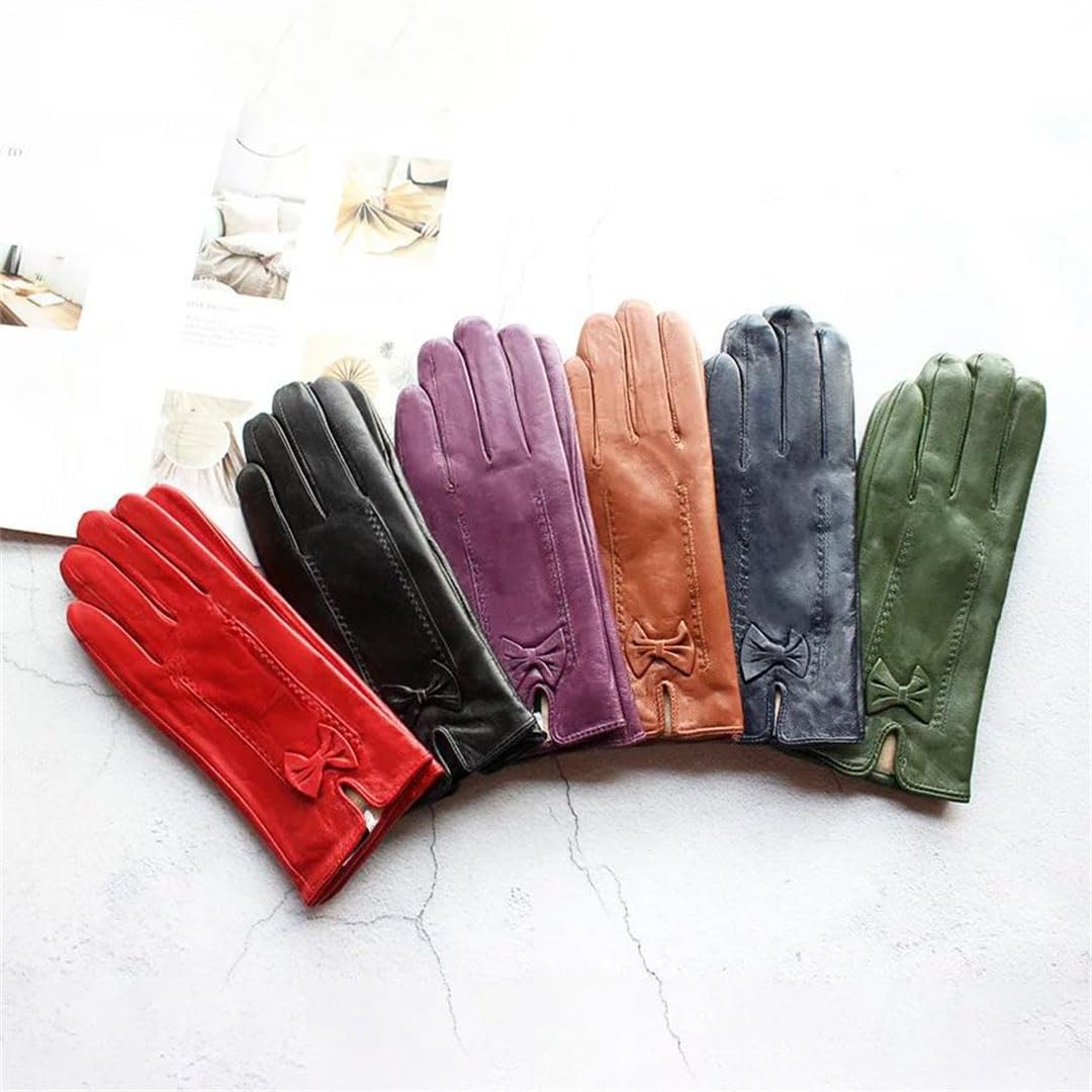 Wloves Gants de cyclisme en cuir coloré pour femme