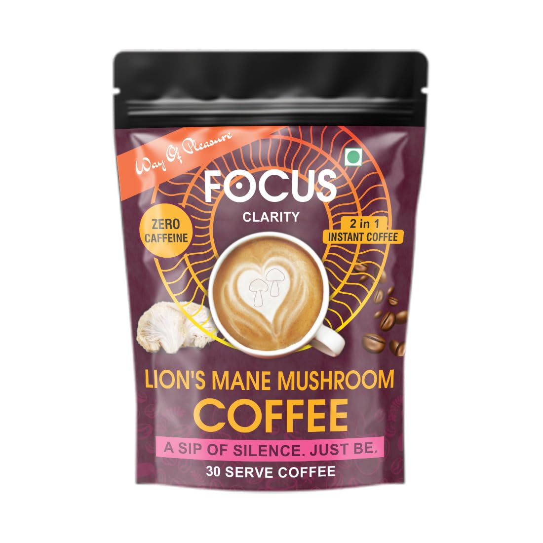 Way Of Pleasure Lion's Mane Mushoorm Coffee 2in1 For Focus, Goodness of lions mane mushroom