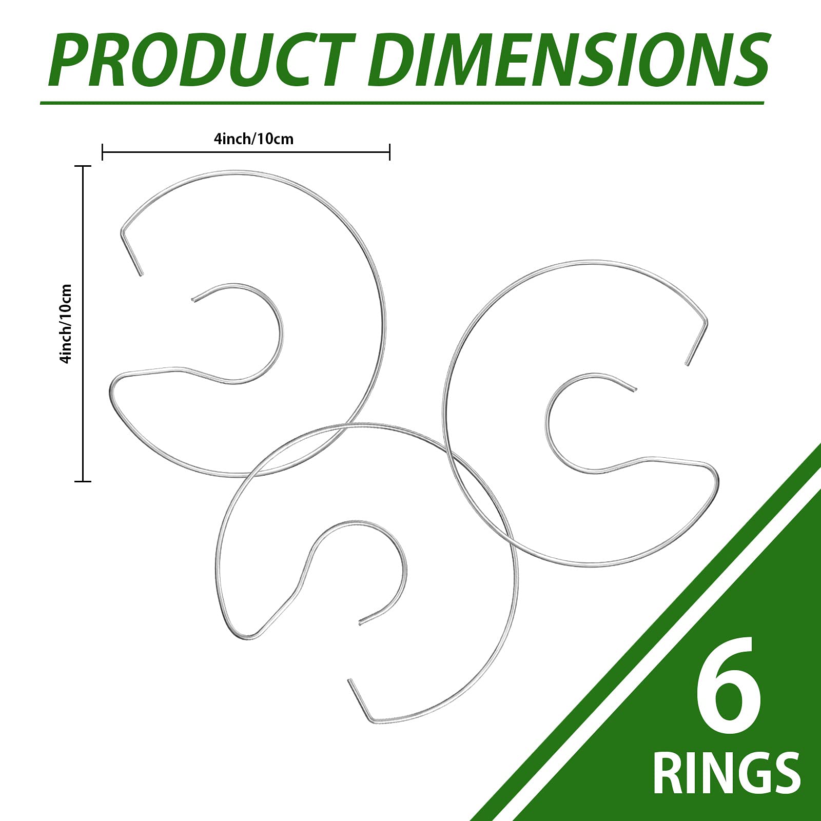 6 Pieces Double Pocket Chart Rings for Classroom Ring Set for Pocket Chart Stand Teacher Helper Hooks for Charts - Image 2