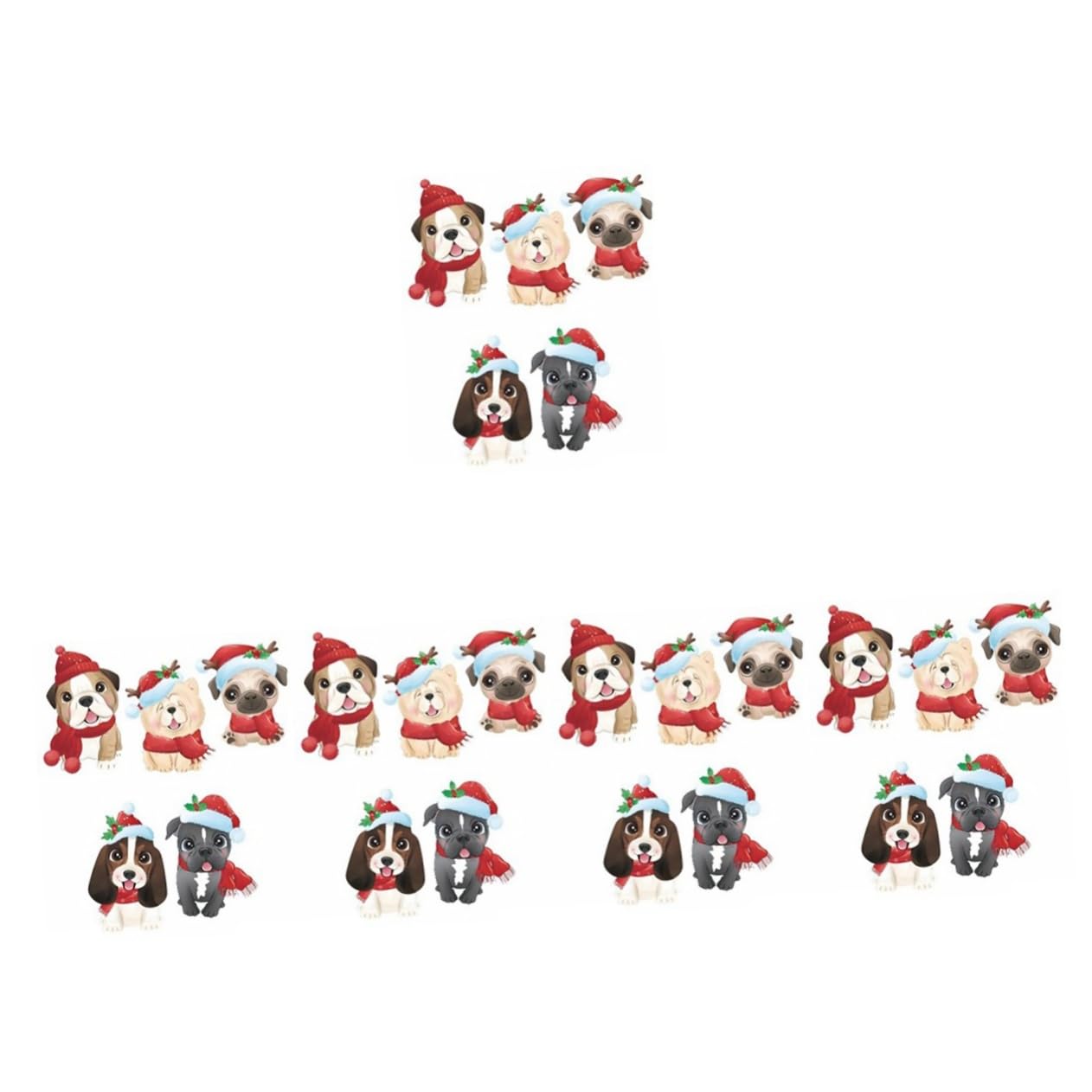 Alipis 5fogli Vetrofanie Natalizie Per Finestre Adesivi Decorativi Per Natale Decorazioni Festive Per Vetrine e Porte Adesivi Murali Riutilizzabili Per Creare Atmosfera Natalizia