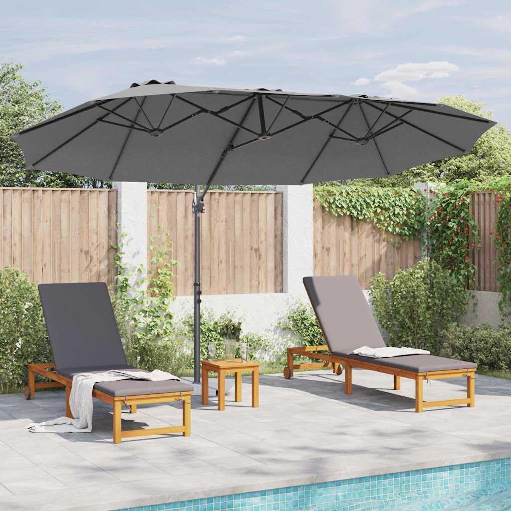 SYDE Antracyt parasol 372 x 198 x 243 cm poliester i aluminium