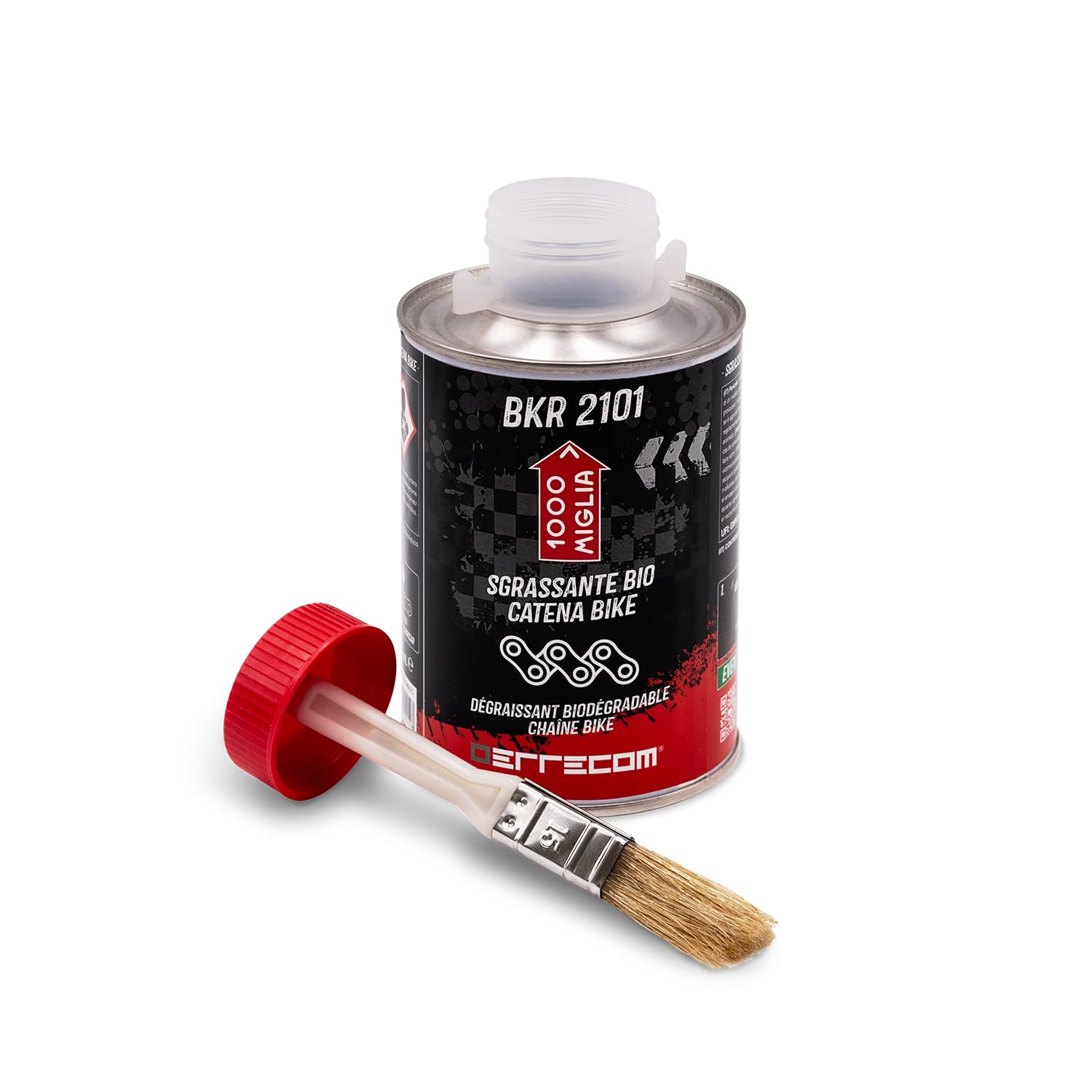 Errecom 1000 Miglia BKR 2101 Bike Chain Degreaser, Biodegradable Formulation, 500 ml Bottle with Brush