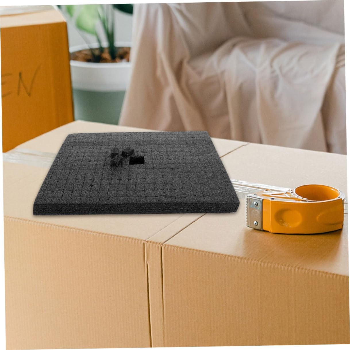 High-density Black Foam Padding Cube 500x300x30mm, Express Packing Insert and Foam Case Insert for Transportation Packaging and Shockproof Protection