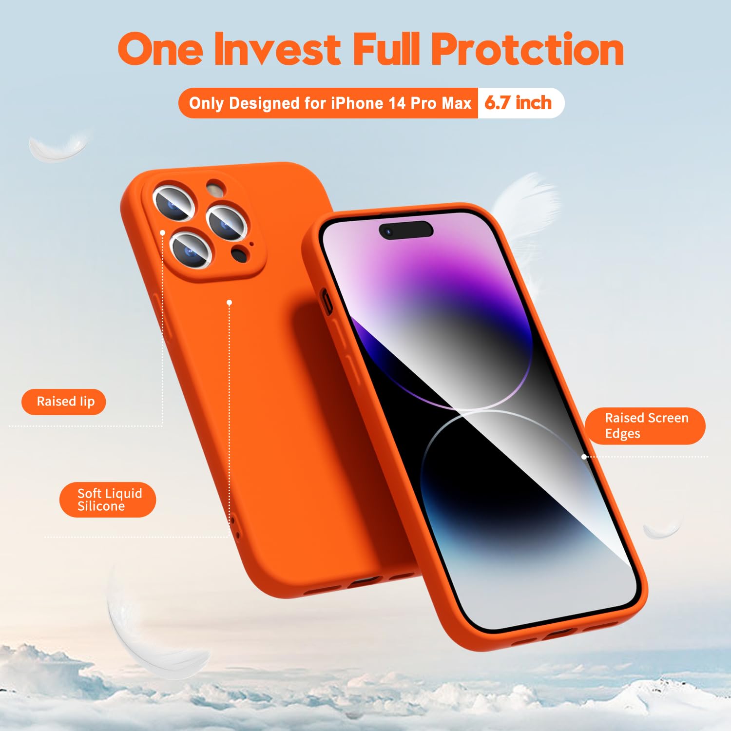 oakxco for iPhone 16 Pro Max Case Liquid Silicone, Soft Rubber Gel Elegant Aesthetic Basic Simple Cover, Cute Thin Slim TPU Matte Solid Color Plain Smooth Case for Women Girl, Light Pink — view 989