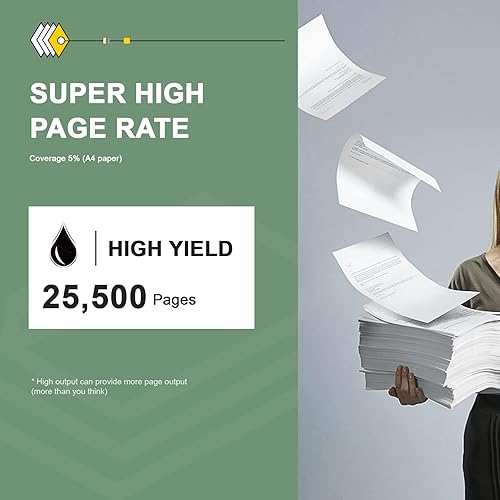 Miniatura 3 de 52D1H00 - Cartucho de tóner negro de alto rendimiento – Compatible con 3 unidades de repuesto de tóner 52D1H00 para impresora Lexmark MS810de